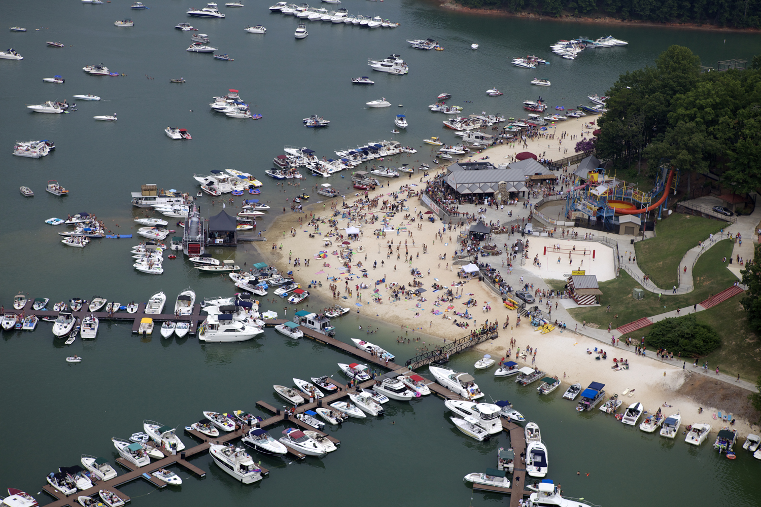 There is a big party cove where I boat at. 